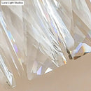 GobekUsa Modernist Clear Faceted Crystal Wall Mount 1 Light Brass Wall Light for Living Room