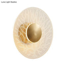 GobekUsa Modernist Clear Glass LED Wall Sconce Lamp in Brass for Living Room