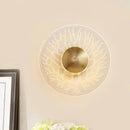 GobekUsa Modernist Clear Glass LED Wall Sconce Lamp in Brass for Living Room