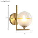 GobekUsa Frosted Glass Modernist Sconce with Brass Wall Mount - 1 Head Light Fixture