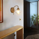 GobekUsa Modernist Brass Elliptical LED Wall Sconce – Clear Glass, 1-Light