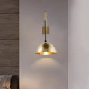 GobekUsa Brass Modernist Dome Sconce - Stylish 1-Bulb Wall Mounted Light Fixture for Bedroom