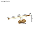 GobekUsa LED Vanity Light Fixture - Modernist Style with Brass Tubed Sconce Wall Light - Warm/White Lighting - 18.5"/26" Width