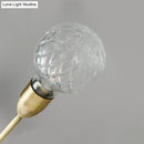GobekUsa Modernist Brass Armed Sconce Lamp Wall Mount Light Fixure with Prismatic Glass Ball Shade - 3 Bulbs