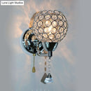 GobekUsa Modernist Nickle Faceted Clear Glass 1-Bulb Wall Sconce Light Fixture