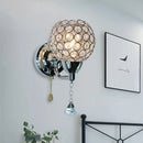 GobekUsa Modernist Nickle Faceted Clear Glass 1-Bulb Wall Sconce Light Fixture