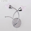 GobekUsa Modernist Mushroom Milk Glass Wall Light with Chrome LED – Ideal for Office