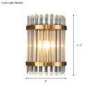 GobekUsa Modernist Clear Crystal 1-Light Wall Mounted Lamp with Gold Finish for Living Room