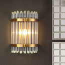 GobekUsa Modernist Clear Crystal 1-Light Wall Mounted Lamp with Gold Finish for Living Room