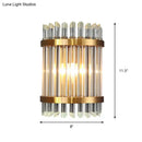 GobekUsa Modernist Clear Crystal 1-Light Wall Mounted Lamp with Gold Finish for Living Room