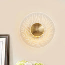 GobekUsa Modernist Clear Glass LED Wall Sconce Lamp in Brass for Living Room
