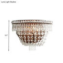 GobekUsa Modernist LED Crystal Basket Wall Sconce for Bedroom Lighting