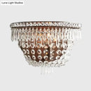 GobekUsa Modernist LED Crystal Basket Wall Sconce for Bedroom Lighting