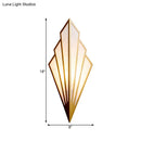GobekUsa Modernist Folding Fan Metal Wall Sconce - 1-Light Gold Flush Mount Lamp