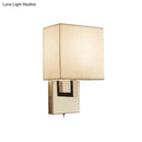 GobekUsa Modernist Square Sconce Light Fixture in White for Bedroom Wall Lighting
