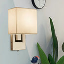 GobekUsa Modernist Square Sconce Light Fixture in White for Bedroom Wall Lighting