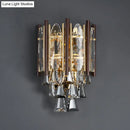 GobekUsa Modernist Beveled K9 Crystal Gold Sconce Wall Lamp with 2 Heads