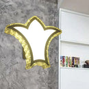 GobekUsa Modernist Crown Wall Light with Clear K9 Crystal and LED in White/Warm/2 Color Light