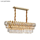 GobekUsa Modernist Gold Crystal Pendant Light with 10-Bulb Quatrefoil Tiered Design