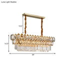 GobekUsa Modernist Gold Crystal Pendant Light with 10-Bulb Quatrefoil Tiered Design