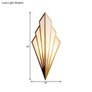 GobekUsa Modernist Folding Fan Metal Wall Sconce - 1-Light Gold Flush Mount Lamp