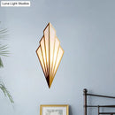 GobekUsa Modernist Folding Fan Metal Wall Sconce - 1-Light Gold Flush Mount Lamp