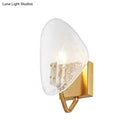 GobekUsa Modernist Glass Shield Wall Lamp: Golden Sconce Light with Arm
