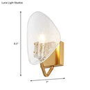 GobekUsa Modernist Glass Shield Wall Lamp: Golden Sconce Light with Arm