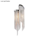 GobekUsa Modernist Aluminum Tassel Wall Sconce Light in Gold/Silver for Living Room