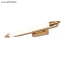 GobekUsa Modernist LED Gold Tube Metal Vanity Wall Lamp in Natural Light - 21.5"/25.5"/29.5" Wide