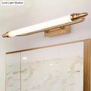 GobekUsa Modernist LED Gold Tube Metal Vanity Wall Lamp in Natural Light - 21.5"/25.5"/29.5" Wide
