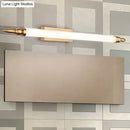GobekUsa Modernist LED Gold Tube Metal Vanity Wall Lamp in Natural Light - 21.5"/25.5"/29.5" Wide