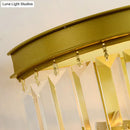 GobekUsa Modernist Style Gold Wall Lamp with Clear Faceted Crystal and 2 Bulbs - Elegant Wall Light Fixture