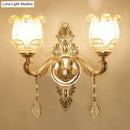 GobekUsa Modernist Gold Wall Sconce with Glass Shade - Elegant Living Room Fixture