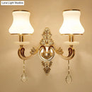 GobekUsa Modernist Gold Wall Sconce with Glass Shade - Elegant Living Room Fixture