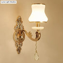 GobekUsa Modernist Gold Wall Sconce with Glass Shade - Elegant Living Room Fixture