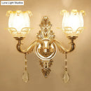 GobekUsa Modernist Gold Wall Sconce with Glass Shade - Elegant Living Room Fixture