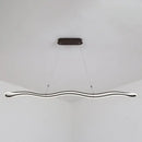 GobekUsa Modernist Wavy Strip LED Island Pendant - Acrylic Dining Room Hanging Lamp Kit
