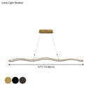 GobekUsa Modernist Wavy Strip LED Island Pendant - Acrylic Dining Room Hanging Lamp Kit