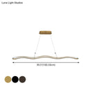 GobekUsa Modernist Wavy Strip LED Island Pendant - Acrylic Dining Room Hanging Lamp Kit