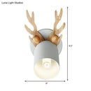 GobekUsa Modernist Metal Wall Sconce with Antler Design and Cylinder Shape for Bedroom Lighting