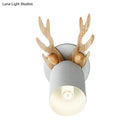 GobekUsa Modernist Metal Wall Sconce with Antler Design and Cylinder Shape for Bedroom Lighting
