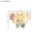 GobekUsa Modernist Layered Disc Wall Light in Pink and Blue Glass - 5-Bulb Wall-Mounted Lighting Fixture for Dining Room