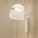 GobekUsa Modernist LED Dome Living Room Sconce Wall Lamp in White/Black Glass