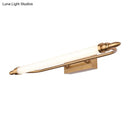 GobekUsa Modernist LED Gold Tube Metal Vanity Wall Lamp in Natural Light - 21.5"/25.5"/29.5" Wide
