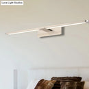 GobekUsa Modernist LED Metal Wall Sconce Lamp - White/Warm Light, 19.5"/23.5"/34" Wide - Silver/Nickel Finish