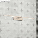 GobekUsa Modernist LED Metal Wall Sconce Lamp - White/Warm Light, 19.5"/23.5"/34" Wide - Silver/Nickel Finish