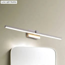 GobekUsa Modernist LED Vanity Light Fixture - Black/White Linear Design - 16"/19.5" Width - Warm/White Light