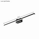 GobekUsa Modernist LED Vanity Light Fixture - Black/White Linear Design - 16"/19.5" Width - Warm/White Light