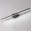 GobekUsa Modernist LED Vanity Light Fixture - Black/White Linear Design - 16"/19.5" Width - Warm/White Light